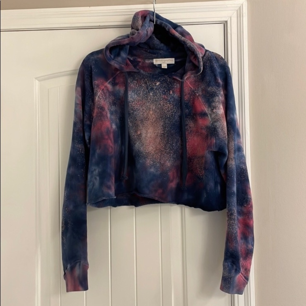 Spiritual Gangster Cropped Tie-Dye Sweatshirt